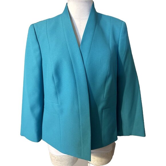 Kasper Separates Suit Jacket Blazer 10 Jade Blue NEW $119 - Picture 1 of 11
